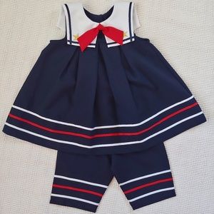 Vintage nautical dress set